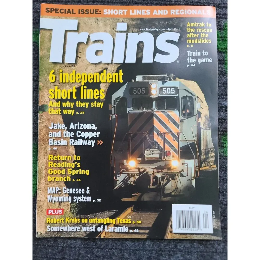 Trains Magazine 2018 Apr Thru Aug Locomotive Freight Travel Transport Coal Steam
